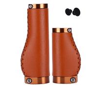 HoveeLuty 1 Pair Bike Handlebar Grips, 135/95 mm Long/Short Double Locking Non-Slip Bike Handle Grips, PVC Microfiber Leather Ergonomic for Mountain Bikes, Road Bikes Ergonomic