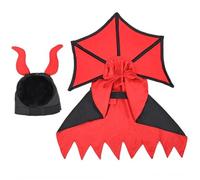 HoveeLuty 1 Set Dog Halloween Costumes, Devil Cat Costume Includes Cloak and Hat Funny Wizard Clothes for Small Dogs Cats Outfits Dog Outfit Cat Halloween Costumes