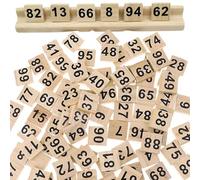 HoveeLuty 100Pcs Number Blocks 1x1 Inch Clear Printed Black Number Block, Educational Montessori Wooden Numbers for Kids Board Game, Spelling Game, Toy, Gift Blocks 1-100 Numbers 1-100 Wooden