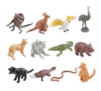HoveeLuty 12Pcs Animal Figures for Toddlers, Realistic Cognitive Animal Toys, Simulation Australian Figures, Desktop Decoration Eduactional Toy for Children Boys Gifts