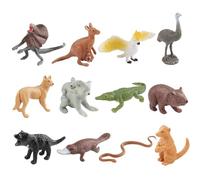 HoveeLuty 12Pcs Animal Figures for Toddlers, Realistic Cognitive Animal Toys, Simulation Australian Figures, Desktop Decoration Eduactional Toy for Children Boys Gifts Toy Animals