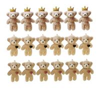 HoveeLuty 18 Pcs Mini Stuffed Plush Bears, 4.7 Inch Mini Bear Toy Tiny Bears Doll Bulk Soft Small Bear Ornament Plush Stuffed Animals for Keychain DIY Craft Party Favor Tiny Teddy Teddy Ornament