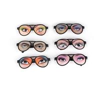 HoveeLuty 2 PCS Funny Glasses Halloween Trick Toy Male Female Eyes Glasses Prank Eyeglass Party Props(Random Color)