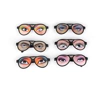 HoveeLuty 2 PCS Funny Glasses Halloween Trick Toy Male Female Eyes Glasses Prank Eyeglass Party Props(Random Color)