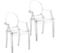 HoveeLuty 2Pcs 1:6 Scale Doll Furniture, Plastic Clear Mini Dollhouse Chair Miniature Armchair Modern Furniture Dollhouse Accessories Chair Acrylic 1/6 Scale