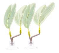 HoveeLuty 2Pcs Betta Hammock, Realistic Vivid Betta Leaf Hammock, Suction Cup Mounted Lightweight Fish Toys for Flounder, Clownfish, Guppy Fish Leaf Bed