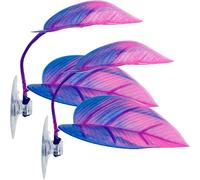 HoveeLuty 2Pcs Betta Hammock Realistic Vivid Betta Leaf Hammock Suction Cup Mounted Lightweight Wear-Resistant Fish Toys for Flounder Clownfish Guppy Purple Leaf