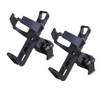 HoveeLuty 2PCS Bike Water Bottle Holder No Screws 360° Rotating Bike Cup Holder Plastic Water Bottle Cage for Electric Scooter Wheelchair Stroller, Black for
