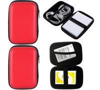 HoveeLuty 2PCS Card Carrying Case 5.5x3.9x1.6 Inch Card Storage Box with Zipper Waterproof Deck Case Easy to Use Game Holder Gift for Children Game Supplies Holder Deck