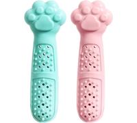 HoveeLuty 2Pcs Cat Chew Toys Food Grade Rubber Kitten Teething Toys with Catnip Cat Dental Toy for Kitten Dental Care & Boredom Reliever Teething for Indoor Cats Chew