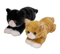 HoveeLuty 2Pcs Cat Stuffed Animal, Christmas Soft Fluffy Realistic Cat Plush Cuddle Buddy Kitty Toys for Kid Girl Boy Christmas Birthday Gifts Stuffed Gifts for Kids Realistic Animal