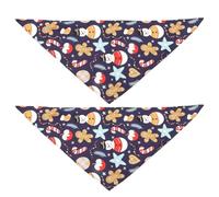 HoveeLuty 2Pcs Christmas Dog Bandanas Cotton Triangle, Cute Dog Christmas Bandana Scarf, Xmas Pet Costume Accessories for Puppy Cat Bandanas Cat Bandana Scarf Pet Supplies