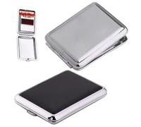 HoveeLuty 2Pcs Match Box Waterproof Mini Portable Stainless Steel Matches Box with Friction Plate for Match Storage of Matches Holder Holder with Striker