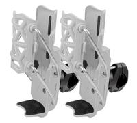 HoveeLuty 2Pcs Motorcycle Water Bottle Holder Adaptive Motorcycle Cup Holder Adaptive Bottle Cage for Diameter 2-3" Cup, White Drink Cycling