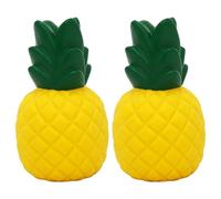 HoveeLuty 2PCS Pineapple Dog Toy Indestructible Silicone Dog Squeak Toys for Teeth Cleaning and Play Squeak Toys Chew Indestructible Toy Chew for Dogs