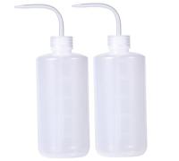 HoveeLuty 2PCS Tattoo Wash Bottle 500ml/17oz Safety Tattoo Squeeze Bottle with Scale Plastic Squeeze Water Bottles for Liquids, Succulent Watering, Irrigation
