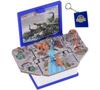 HoveeLuty 3D Keychain Pop-up Book Dinosaur Theme Cute Keychain for Kids Backpack, Enchanted 3D Dinosaur Scene for Boys Party Birthday Gifts Book Cute Christmas Gifts