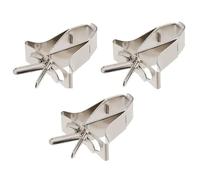 HoveeLuty 3PCS Bird Cage Food Holder Stainless Steel Cuttlebone Holder for Fruits and Vegetables Food Clips for Parrots, Hamsters, Rats Bird Cage Accessories Cuttlebone Clips