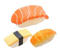 HoveeLuty 3Pcs Sushi Dog Toy, 3x1 Simulation Sushi Shape Latex Dog Squeaky Toys, Washable Bite Resistant Soft Chew Toy for Small and Medium Dogs Pet Squeaky Toys Pet