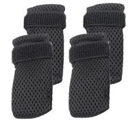 HoveeLuty 4 Packs Cat Claw Covers, Black Anti Scratch Polyester Cat Shoes, Adjustable Breathable Mesh Paw Gloves for Indoor Cats Pet Bathing Cutting Nails Pet Paw Gloves Boots Shoes