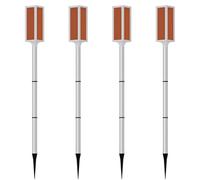 HoveeLuty 4Pcs Solar Driveway Markers 30in Plastic Driveway Reflectors with Easy Visibility Weather-Proof Snow Markers for Parking Lots, Snowfield, Garden, Yard, Orange Snow for Lights