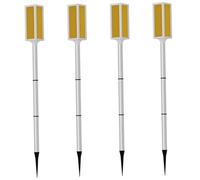 HoveeLuty 4Pcs Solar Driveway Markers 30in Plastic Driveway Reflectors with Easy Visibility Weather-Proof Snow Markers for Parking Lots, Snowfield, Garden, Yard, Yellow Snow for Lights