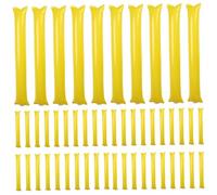 HoveeLuty 50Pcs Thunder Sticks 23.62x3.94in Portable Lightweight Thicken Inflatable Thunder Sticks Noise Maker for Sporting Events Basketball Football Dance Party Yellow Boom