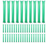 HoveeLuty 50Pcs Thunder Sticks 23.62x3.94in Portable Lightweight Thicken Inflatable Thunder Sticks Noise Maker for Sporting Events Basketball Football Dance Party, Green