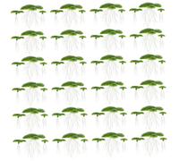 HoveeLuty 72Pcs Duckweed, Plastic Fake Pond Plants with Leaves & Roots, Floating Aquarium Plants for Indoor, Outdoor Fake Weed Pond Floating Aquarium