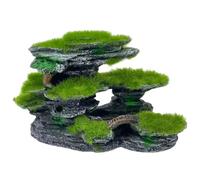 HoveeLuty Aquarium View Stone, 6.7x2.4x4.5 Mossed Aquarium Hideout, Submersible Resin Decorations Large, DIY Friendly Fish Tank Accessories Fish Tank Decorations Decor Ornaments