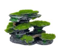 HoveeLuty Aquarium View Stone, 6.7x2.4x4.5 Mossed Aquarium Hideout, Submersible Resin Decorations Large, DIY Friendly Fish Tank Accessories Ornaments Decor Decorations Large