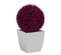 HoveeLuty Artificial Topiary Ball 40cm Hanging Artificial Boxwood Ball Faux Ball Plant Decorative Faux Plant for Ceiling Decoration Purple