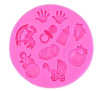 HoveeLuty Baby Silicone Cake Mold Baking Silicone Fondant Molds Baby Feet Candy Cupcake Mold Baby Shower Decorations Resin Candy Moulds Silicone Fondant Mold Baby Feet Mold Baby Cake Decoration Molds
