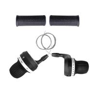 HoveeLuty Bicycle Twist Grip Shifter Handle Bike Brake Lever Cycling Derailleur Transmission Bike Gear Shifter 1Pair 3 x 7 Speed Grip Left and Right Shifter Mountain Bike Gear Grip Shifter with Grips