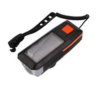 HoveeLuty Bike Lights, USB and Solar Rechargeable Bike Light Front with Horn Super Bright Waterproof 3 Flashlight Modes for Night-Riding Cycling Front Light Headlight Kids Lights