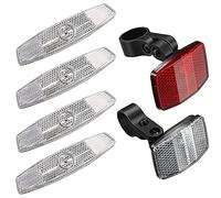 HoveeLuty Bike Reflectors Kit Bicycle Front Rear Reflectors Highly Reflective Bike Clips Wheel Reflective Riding Safety Warning Wheel Clip Spoke Mirror or Mtb 6pcs