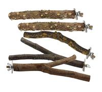 HoveeLuty Bird Cage Accessories5PCS/Set Bird Perches for Cage, Natural Wood Standing Perch, Easy Install Parrot Perch for Small Conures, Cockatiel, Parrotlet, Lovebird, Parrot and Finches