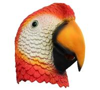 HoveeLuty Bird Mask Red Parrot Mask Parrot Costume Realistic Latex Animal Bird Head Halloween Party Costume for Adults and Kids Pigeon Adult