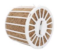 HoveeLuty Bird Nesting Material Holder with Natural Jute & Cotton, Soft Nesting Supplies for Canaries, Finches, Parakeets - Includes Frame, 1pcs Material Bird Holder