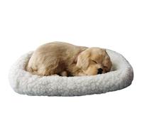 HoveeLuty Breathing Stuffed Animal Sleeping Dogs on Pad Realistic Breathing Dog, Interactive Plush, Battery Operation Realistic Puppy for Kids Children Gift, Golden Stuffed Dog Puppy