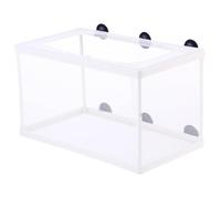 HoveeLuty Breeder Box for Fish Tank, 6x5.7x10 Large Fish Breeding Box Net, White Mesh Aquarium Breeder Hang on Nursery with Suction Cups for Baby Hatchery Tank Net