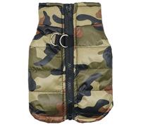 HoveeLuty Camo Dog Vest with Leash Hook Warm and Cozy Camouflage Dog Vest with Zipper Easy to Put on & Take off Waterproof Small Jacket for Autumn & Winter For 2.5-4kg Warm Puffer