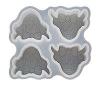 HoveeLuty Car Freshie Molds 4 in 1 Cow Shape Candle Molds Flexible Silicone Moulds for Halloween Resin Aroma Bead Candle Soap Baking DIY Crafts Silicone Freshie