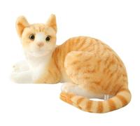 HoveeLuty Cat Stuffed Animal, Realistic Vivid Orange Cat Shape Plush Stuffed Animal, Cute Soft and Fluffy Fake for Hugging, Playing and Sleeping, 26cm Plush Decor Fake