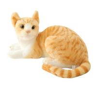 HoveeLuty Cat Stuffed Animal, Realistic Vivid Orange Cat Shape Plush Stuffed Animal, Cute Soft and Fluffy Fake for Hugging, Playing and Sleeping, 30cm Plush Decor Fake