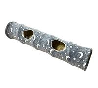 HoveeLuty Cat Tunnel, 47 Inch Collapsible Cat Play Tunnel with Plush Ball Toys, Self-Luminous Tubes and Tunnels, Toys for Indoor Cats, Bunny, Rabbits, Kittens, Ferrets Tube Bed