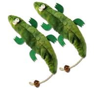 HoveeLuty Catnip Toys2Pcs Catnip Toys for Cats Soft Crocodile Chew Bite Toys Natural Interactive Cat Kicker Cat for Indoor Cats Nip Toy