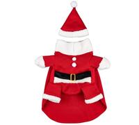 HoveeLuty Christmas Dog Clothes Adorable Santa Dog Christmas Outfit with Hat & Furry Collar & Belt Cozy Pet Costume for Holiday Cheer Dress Red Dress Funny Costumes