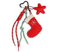 HoveeLuty Christmas Keychain, Cute Red Boots Braided Rope Bag Charm with Star Pendant Christmas Decor for Handbag Purse Backpack Accessories Pendant Bag Charm Ornaments