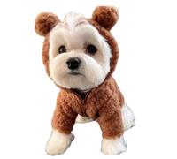 HoveeLuty Christmas Pet Costume Thick Teddy Bear Dog Costume with Hoodie Dog Winter Clothes with Zipper Suitable for 2-2.5kg Pet Coat Hoodie